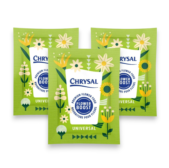 Chrysal Flower Boost – Clear Flower Food Packets for Flower Arrangements & Bouquets – Floral Supplies for Fresh Flowers – Fresh Flower Arrangements Supplies 5g