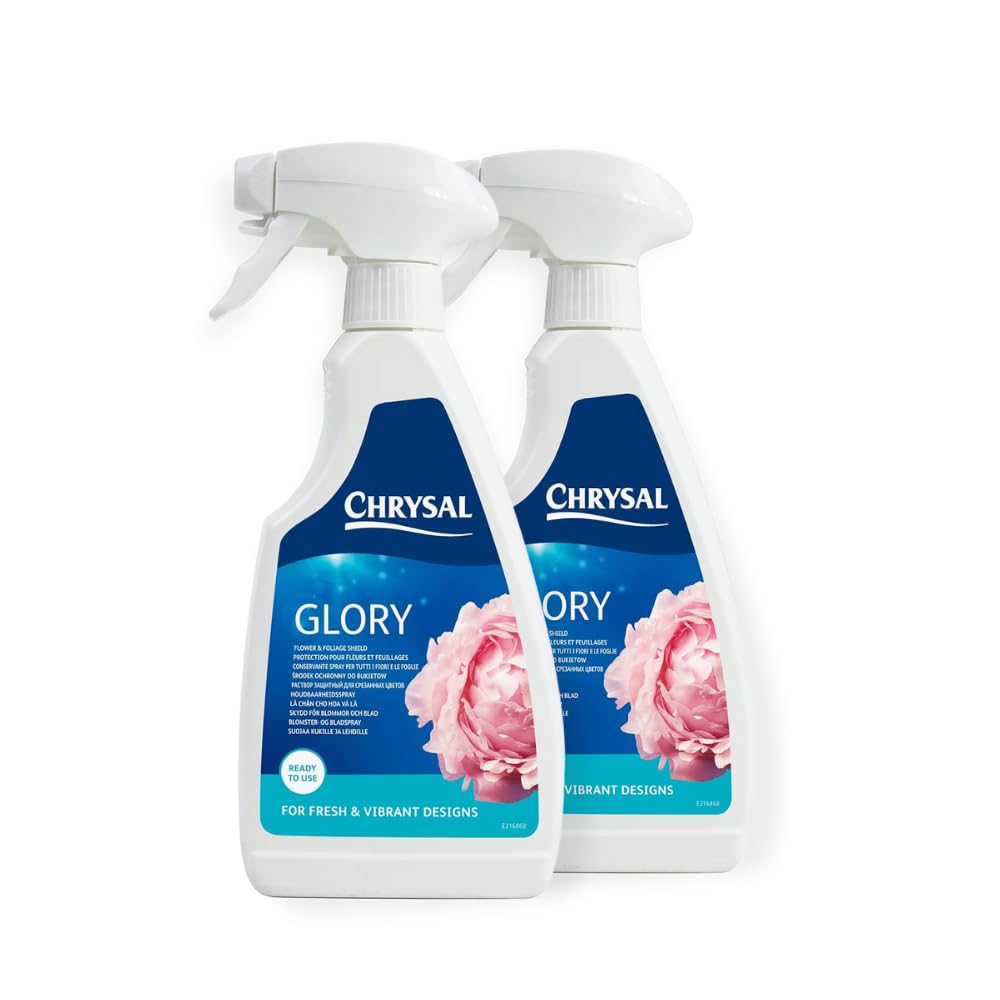 Chrysal Professional Glory Flower and Foliage Finish — Floral Supplies for Fresh Flowers — Spray for Fresh Cut Flower Arrangements — Cut Flower Preservative Spray — Ideal Florist Supplies (2 Pack)