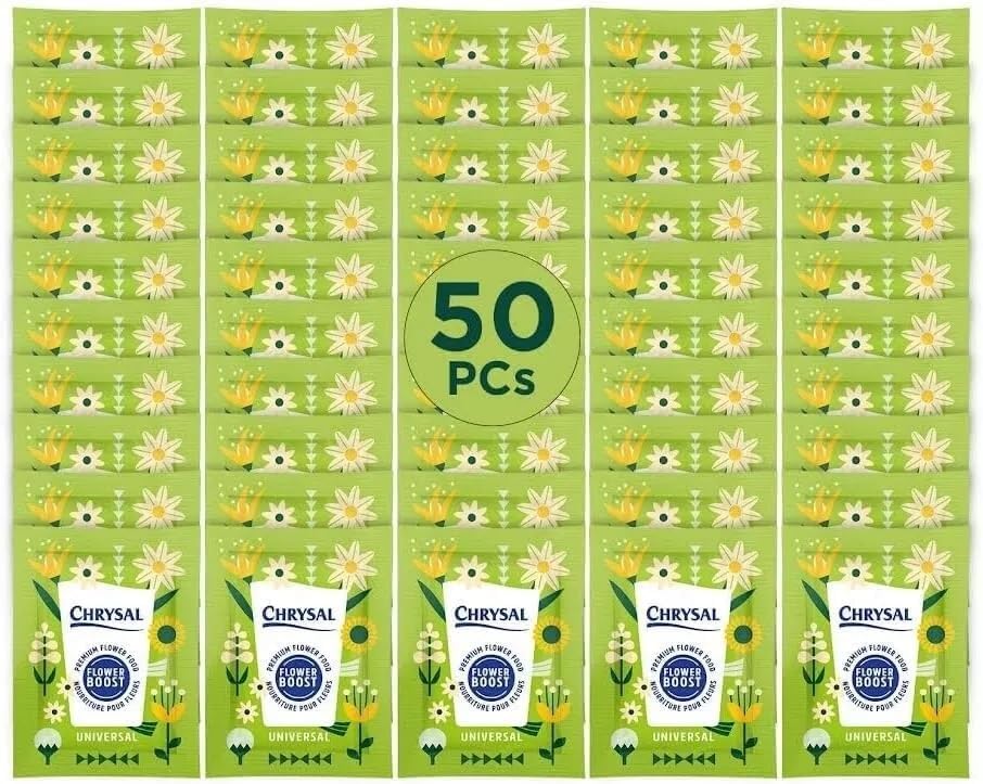 Chrysal Flower Boost – Clear Flower Food Packets for Flower Arrangements & Bouquets – Floral Supplies for Fresh Flowers – Fresh Flower Arrangements Supplies 5g