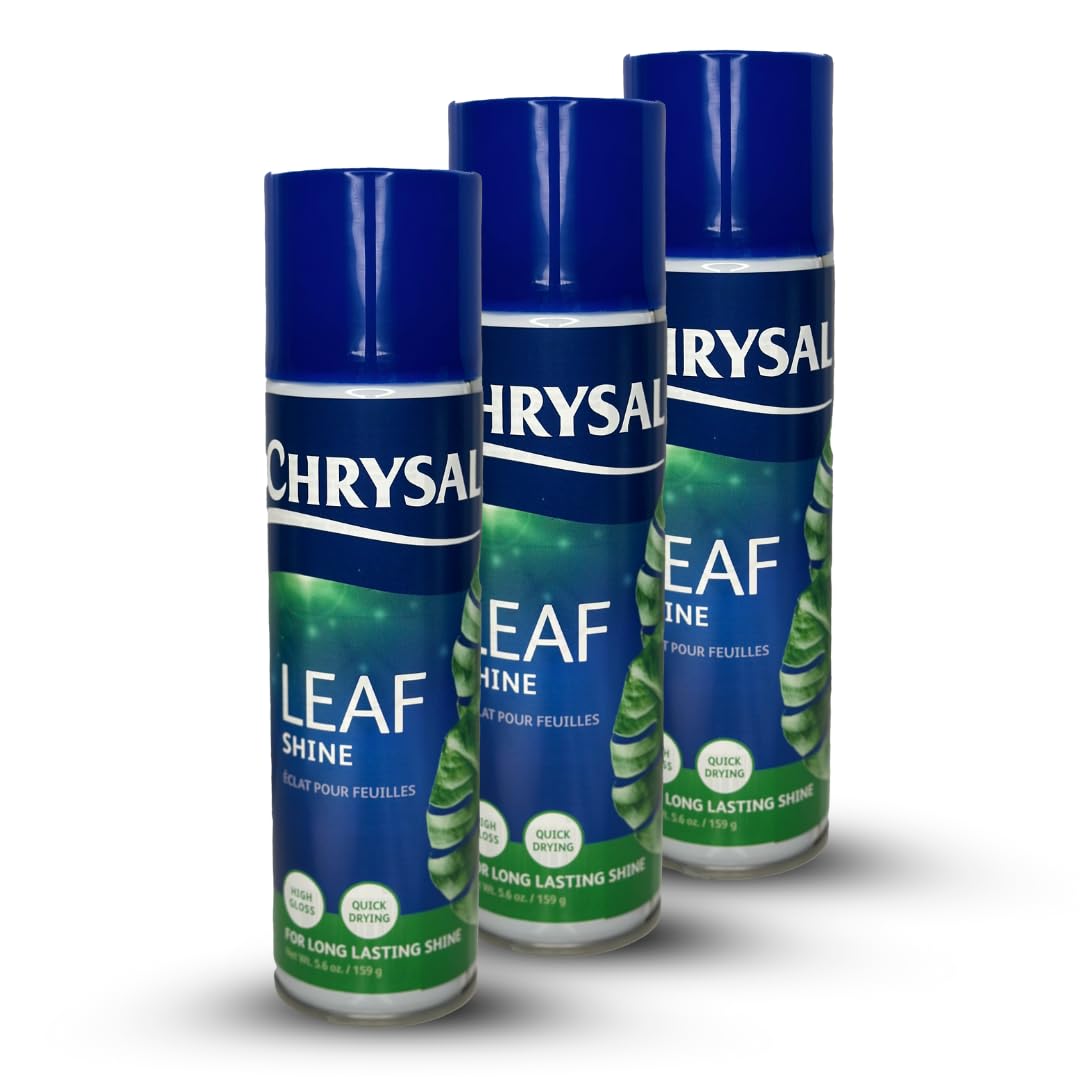 Chrysal Leafshine 5.6 oz Spray for Indoor Plants – Flower Arrangement Spray for Bouquets, House Plants & More – Environmentally Safe Dust Remover & Leaf Cleaner (3 Pack)