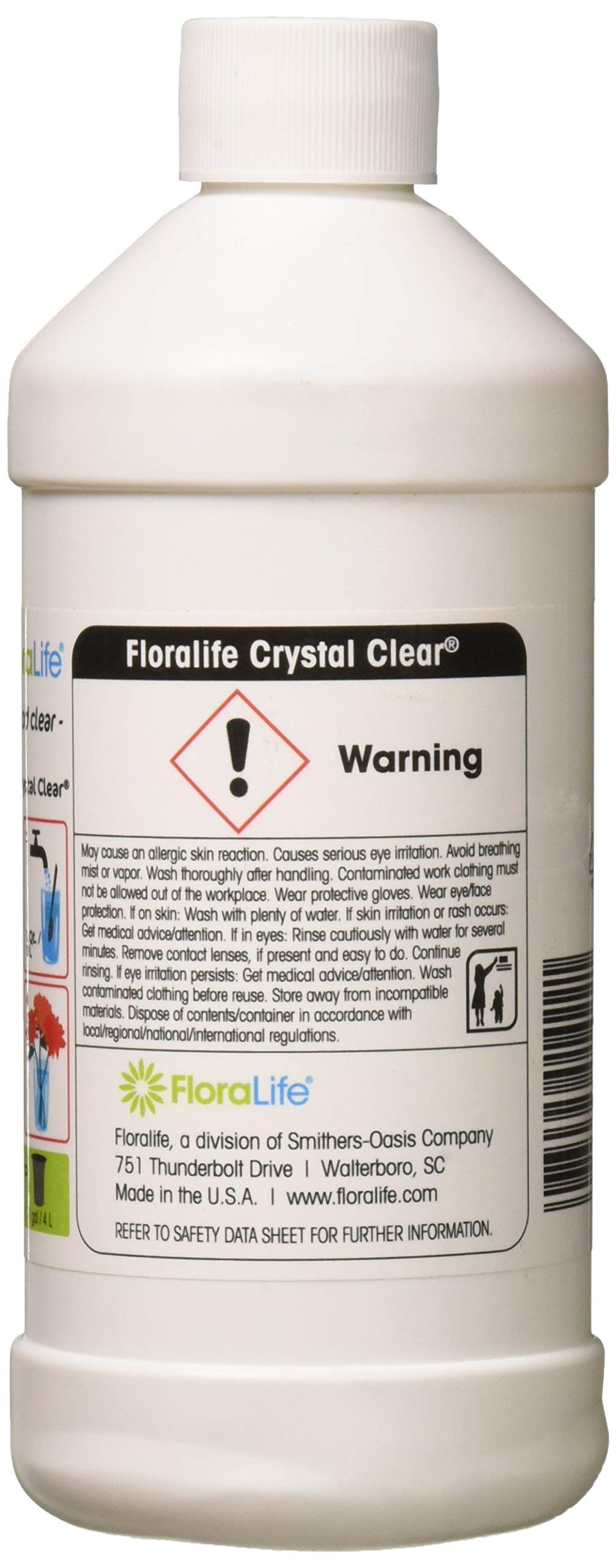 Floralife 82-22020 Floralife Crystal Clear Flower Food 300 Liquid, 500 ml/1 pt