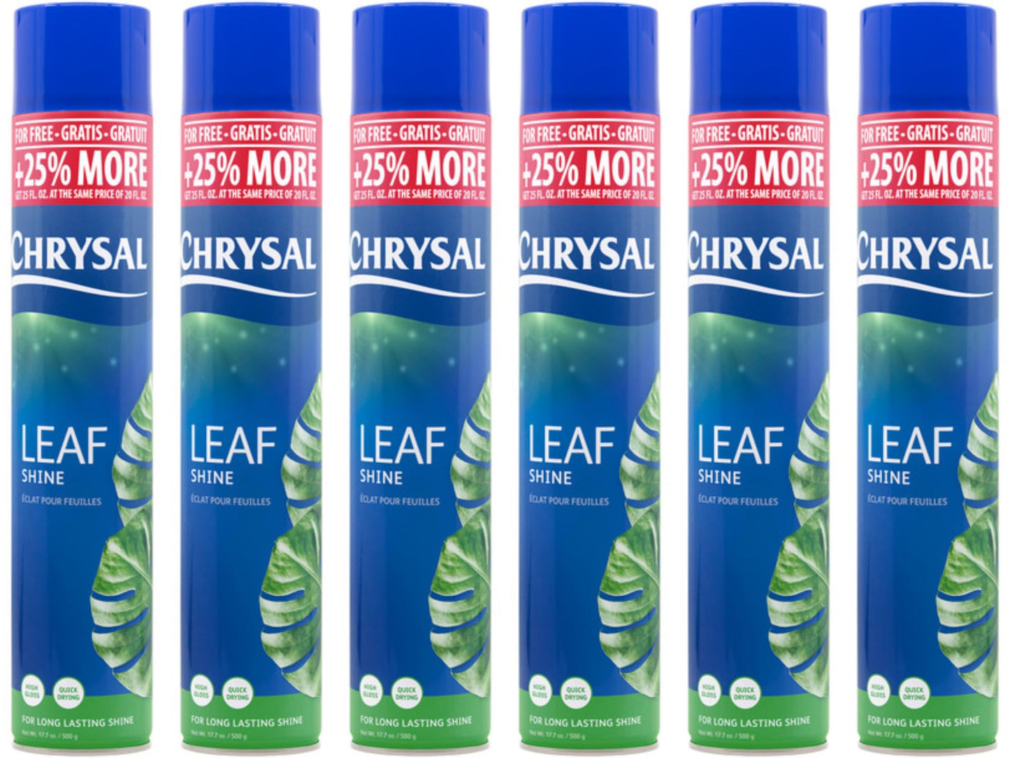 Chrysal Leafshine Aerosol Spray 25 Ounces Bundled by Evergreen Farm and Garden (6 Pack)