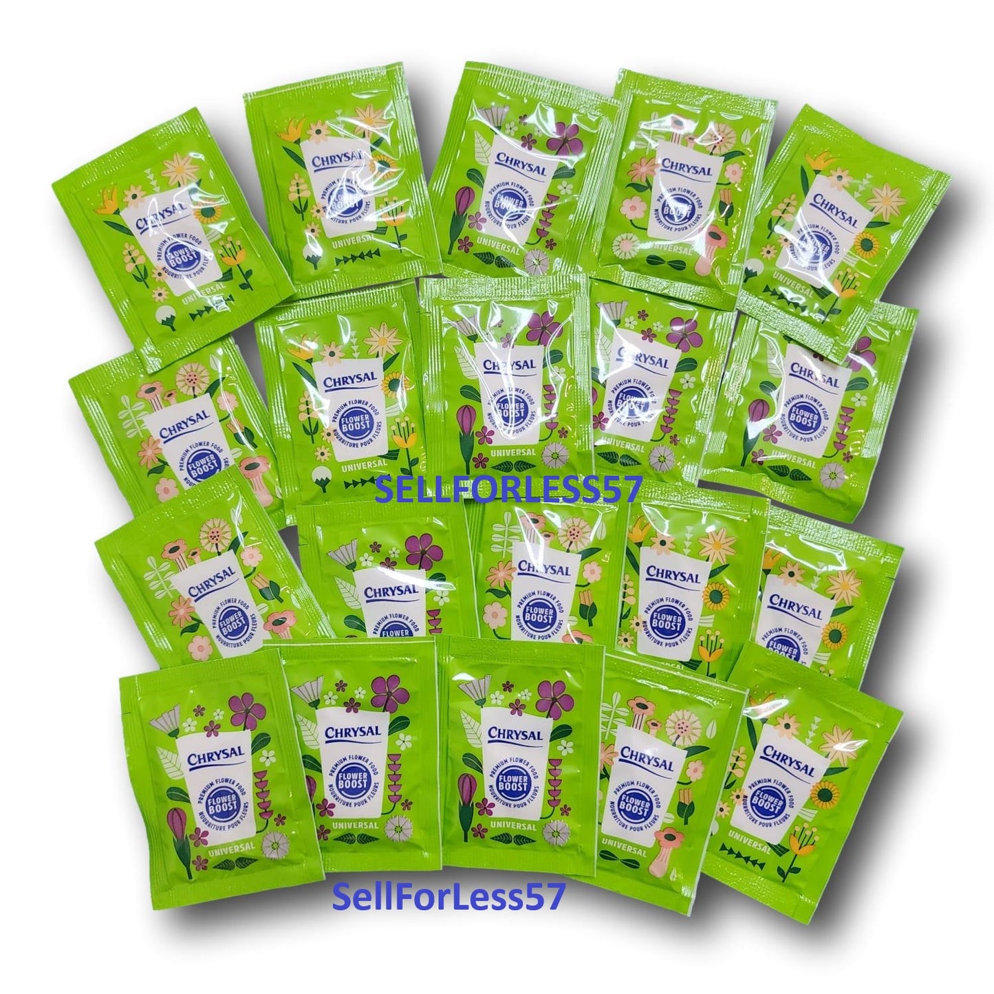 Chrysal Flower Boost – Clear Flower Food Packets for Flower Arrangements & Bouquets – Floral Supplies for Fresh Flowers – Fresh Flower Arrangements Supplies 5g