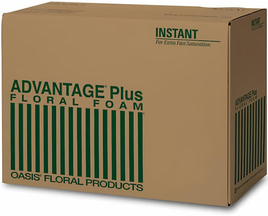 smither oasis Oasis Advantage Plus Floral Foam Blocks, Bulk 48 Pieces - Flower Arrangement Supplies - Florist Grade Green Foam for Wet and