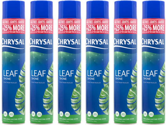 Chrysal Leafshine Aerosol Spray 25 Ounces Bundled by Evergreen Farm and Garden (6 Pack)