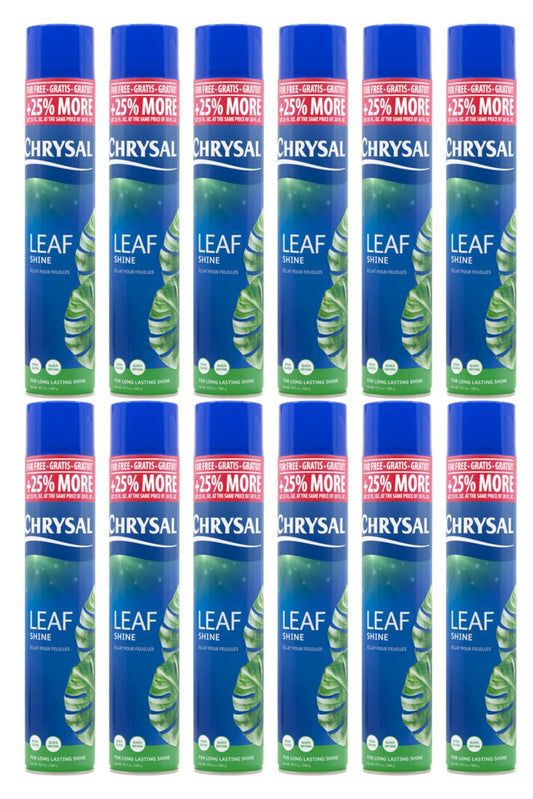 Chrysal Leafshine Aerosol Spray 25 Ounces Bundled by Evergreen Farm and Garden (12 Pack)